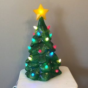Light up blow mold Christmas tree